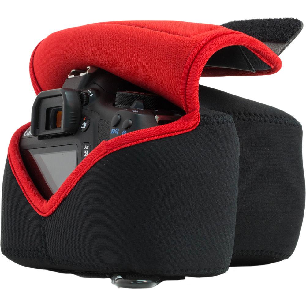 MegaGear MG089 Ultra Light Neoprene Case with Carabiner for Canon Rebel T7i, T6, T5i, SL1 with 18-55mm