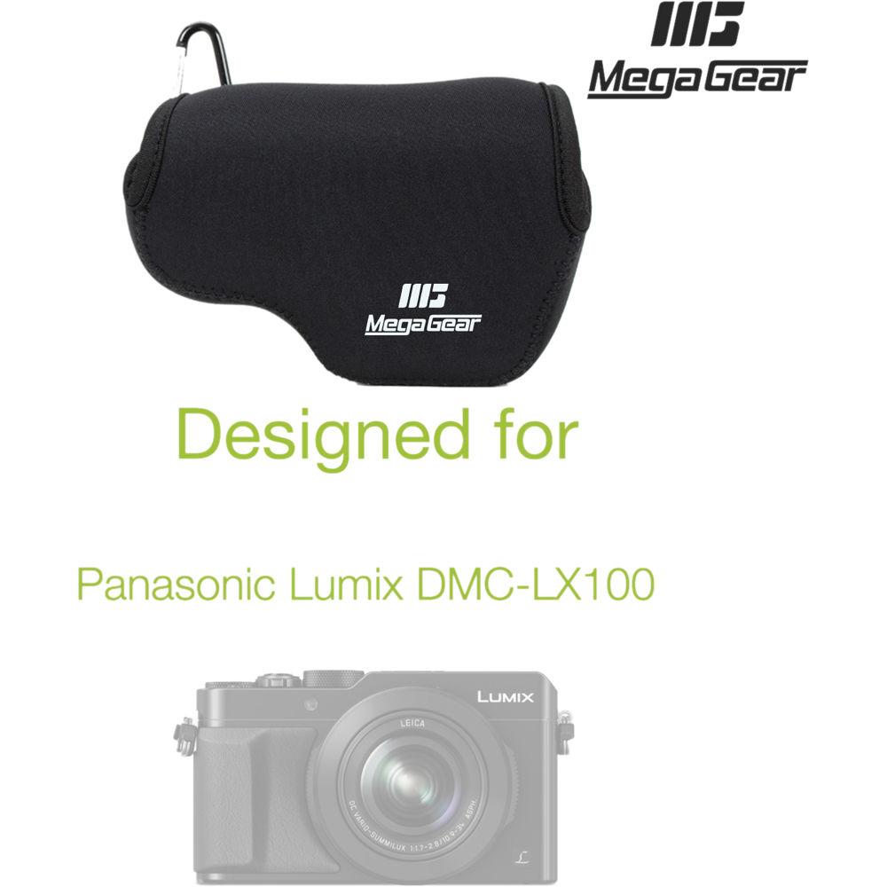 MegaGear Ultra-Light Neoprene Camera Case with Carabiner for Panasonic LUMIX DMC-LX100