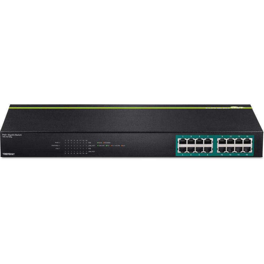TRENDnet TPE-TG160G 16 Port Gigabit PoE Managed Switch