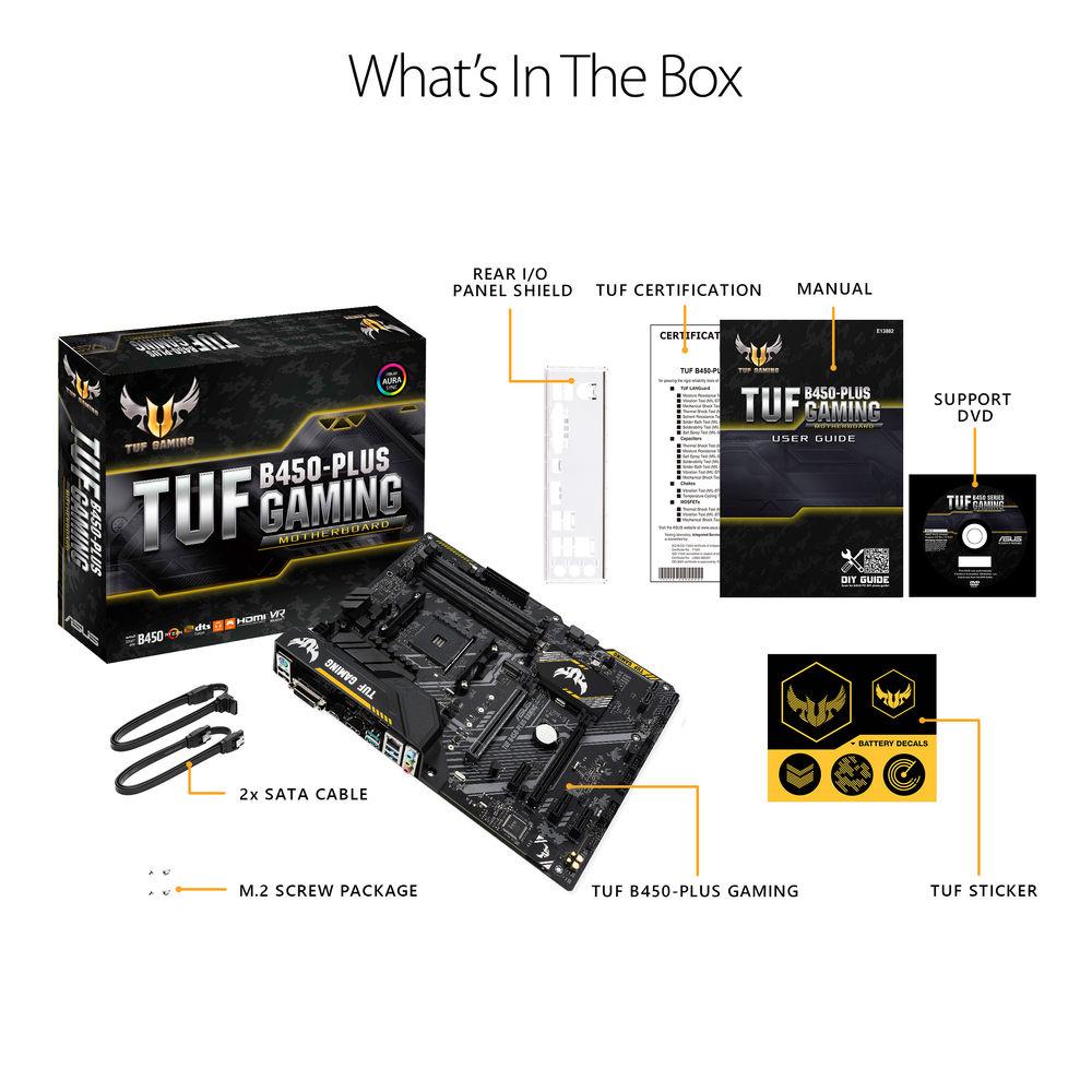 ASUS TUF B450-Plus Gaming AM4 ATX Motherboard