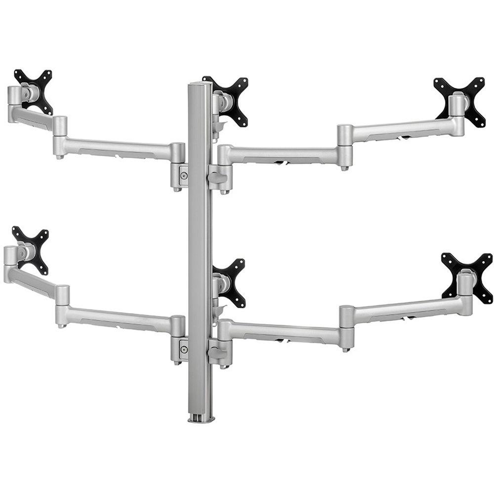 Atdec SYSTEMA SH137175S 6 Monitor Arms with 29.5" Post Desk Mount