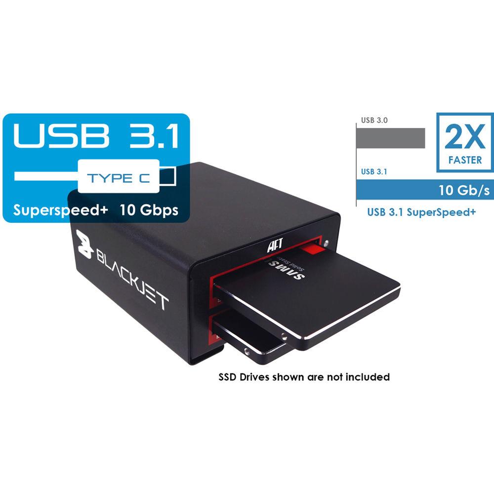 Atech Flash Technology Blackjet VX-2SSD USB 3.1 Gen 2 Type-C RAID Enclosure
