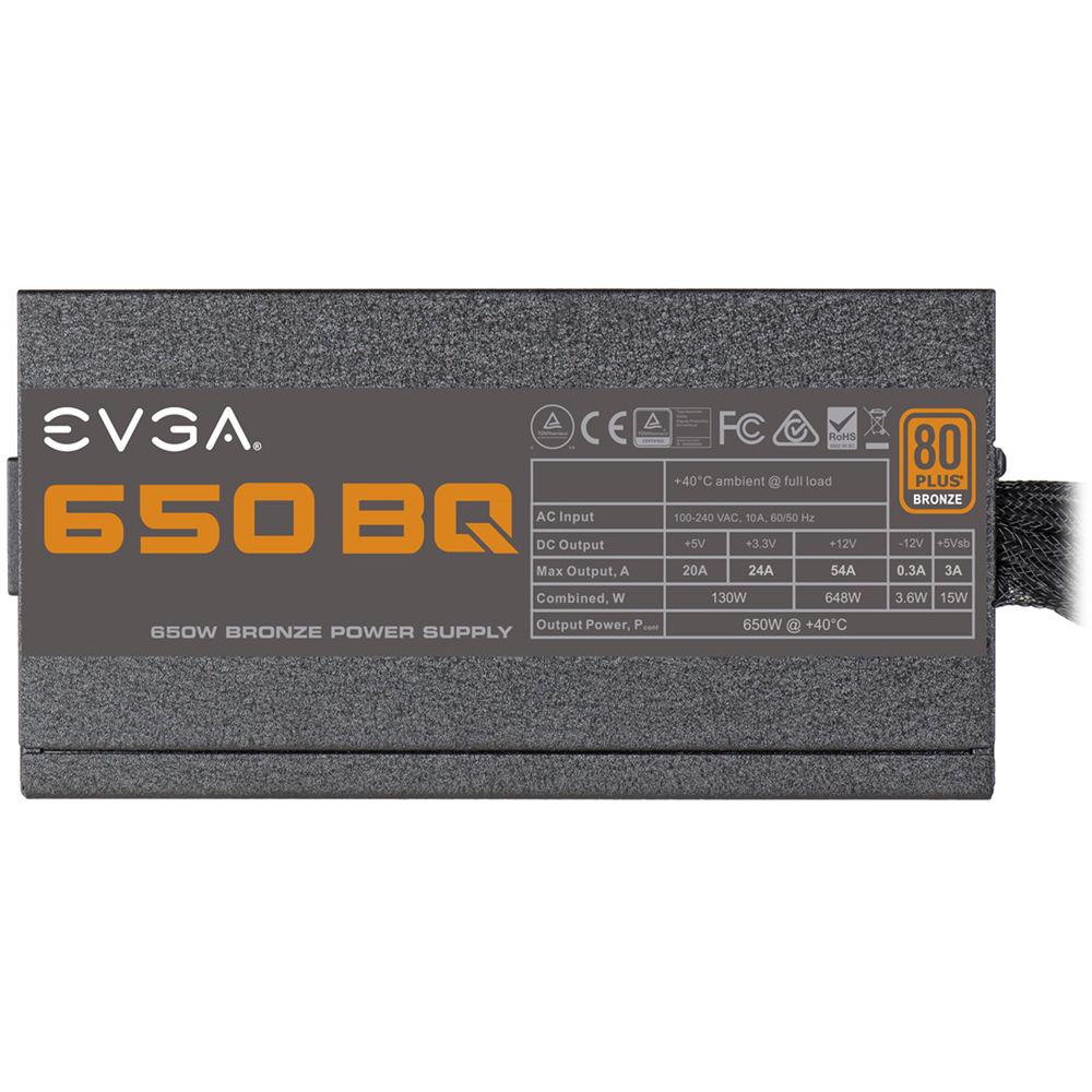 EVGA 650BQ 650W 80 Plus Bronze Power Supply