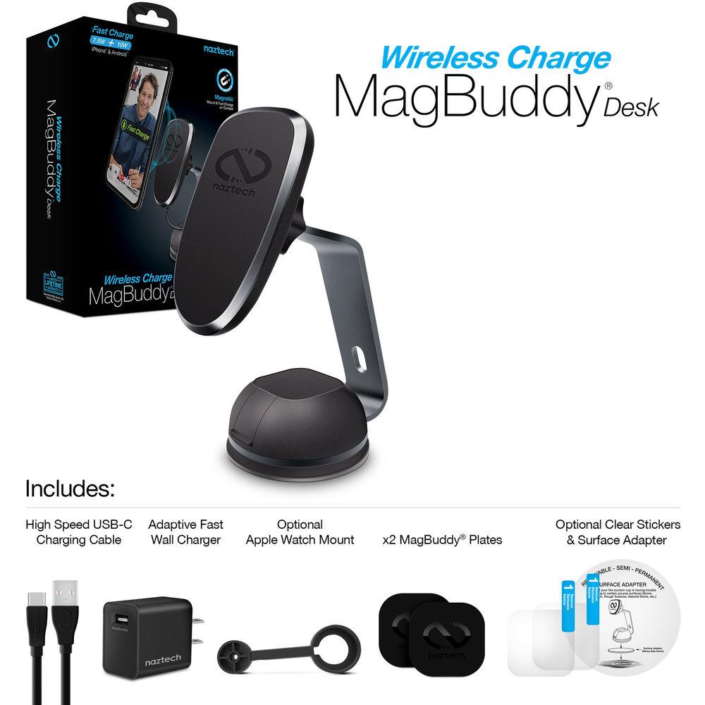 Naztech MagBuddy Wireless Charger Desk Mount