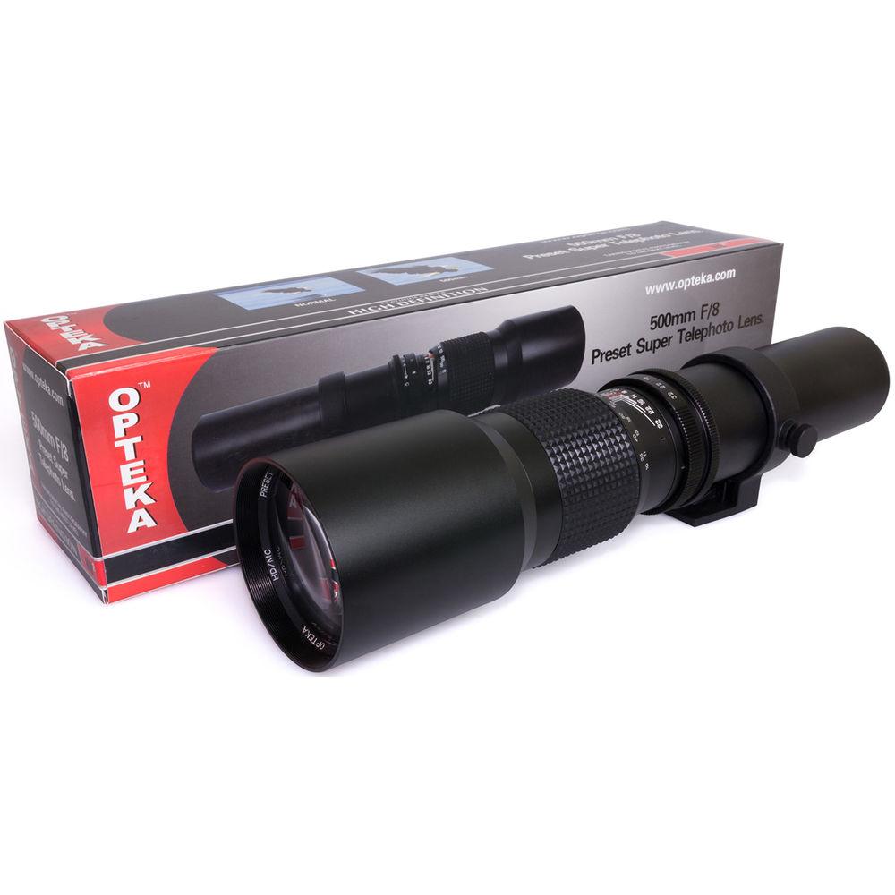 Opteka 500mm f 8 Preset Telephoto Lens for T Mount