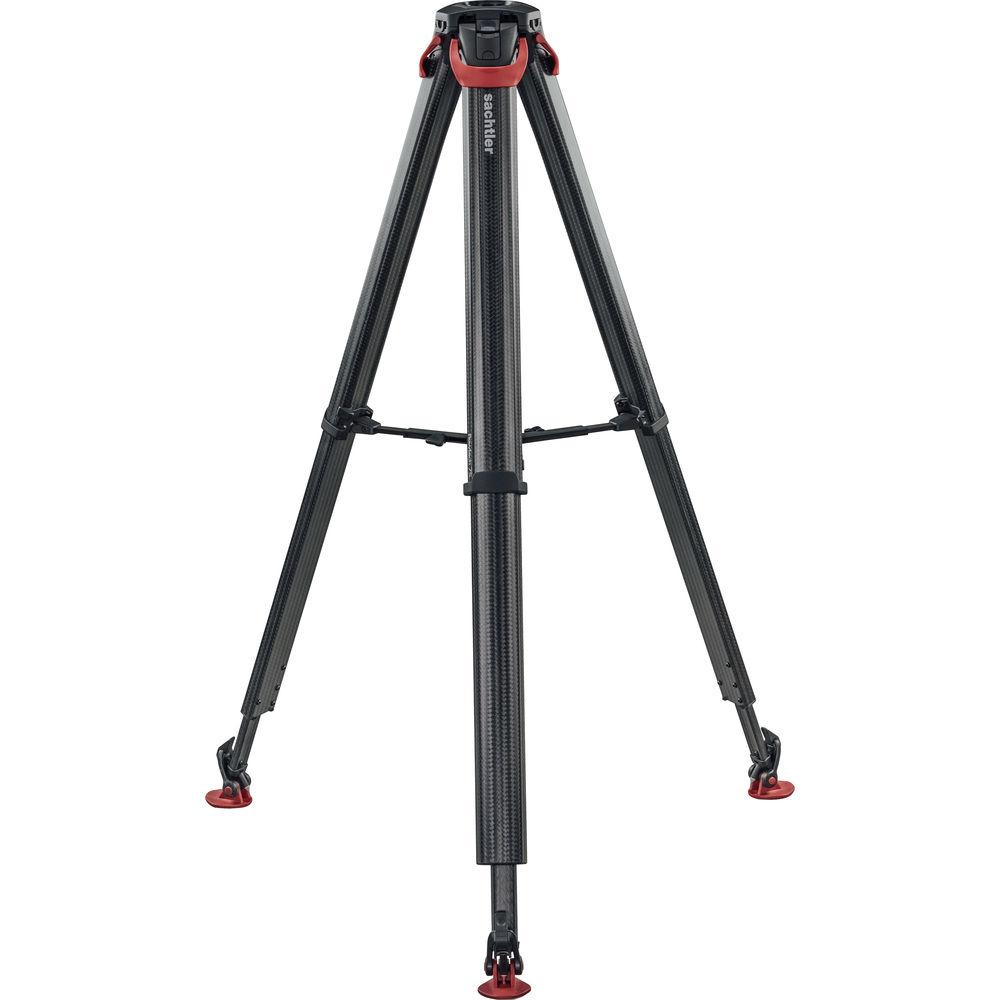 Sachtler System FSB 6 Fluid Head with Sideload Plate, Flowtech 75 Carbon Fiber Tripod with Mid-Level Spreader and Rubber Feet