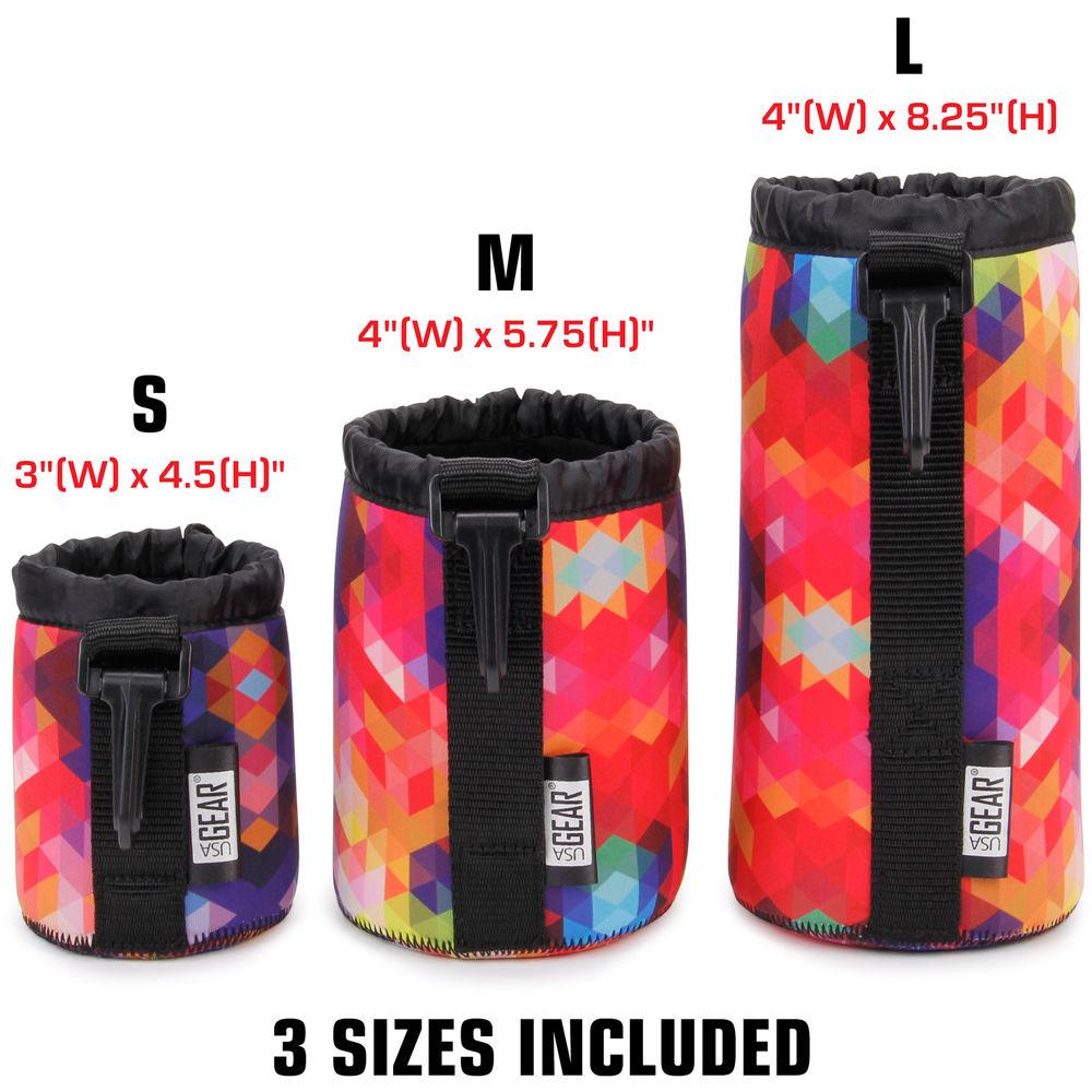 USA GEAR FlexARMOR FlexSLEEVE Lens Pouch Case Set