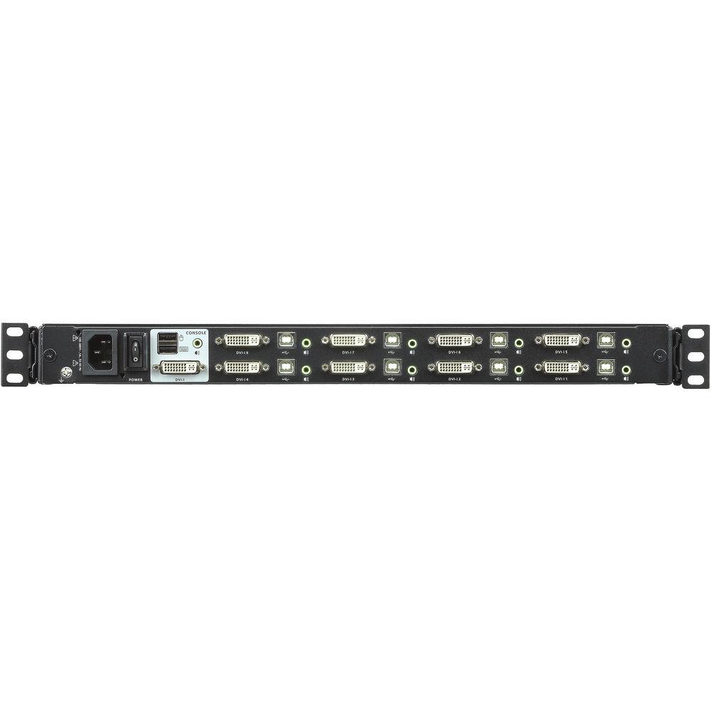 ATEN Single Rail 8-Port DVI Full HD LCD KVM Switch