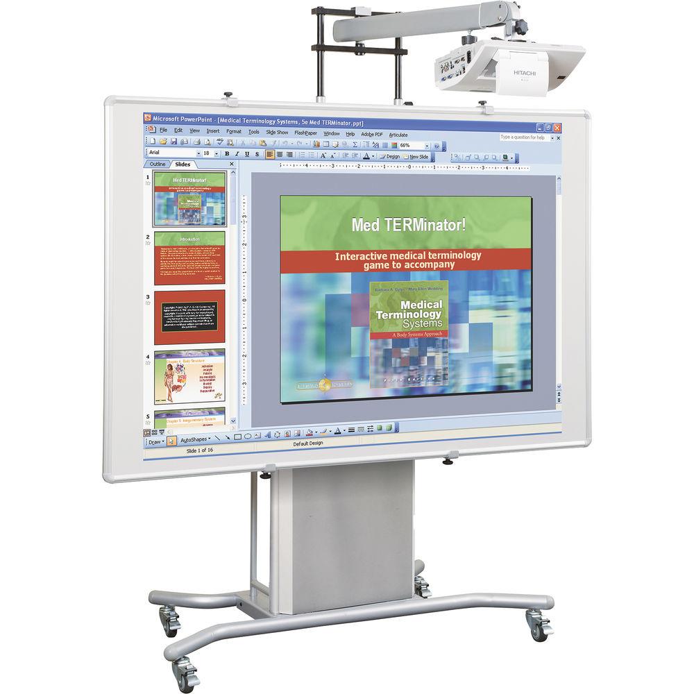 Balt iTeach Mobile Electric Interactive Whiteboard Stand with Short Throw Arm