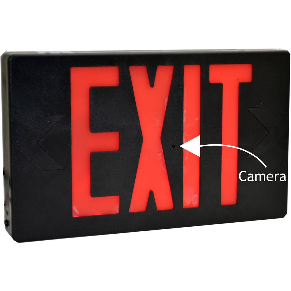 Bush Baby Hardwired Exit Sign with Covert 1080p Wi-Fi Camera