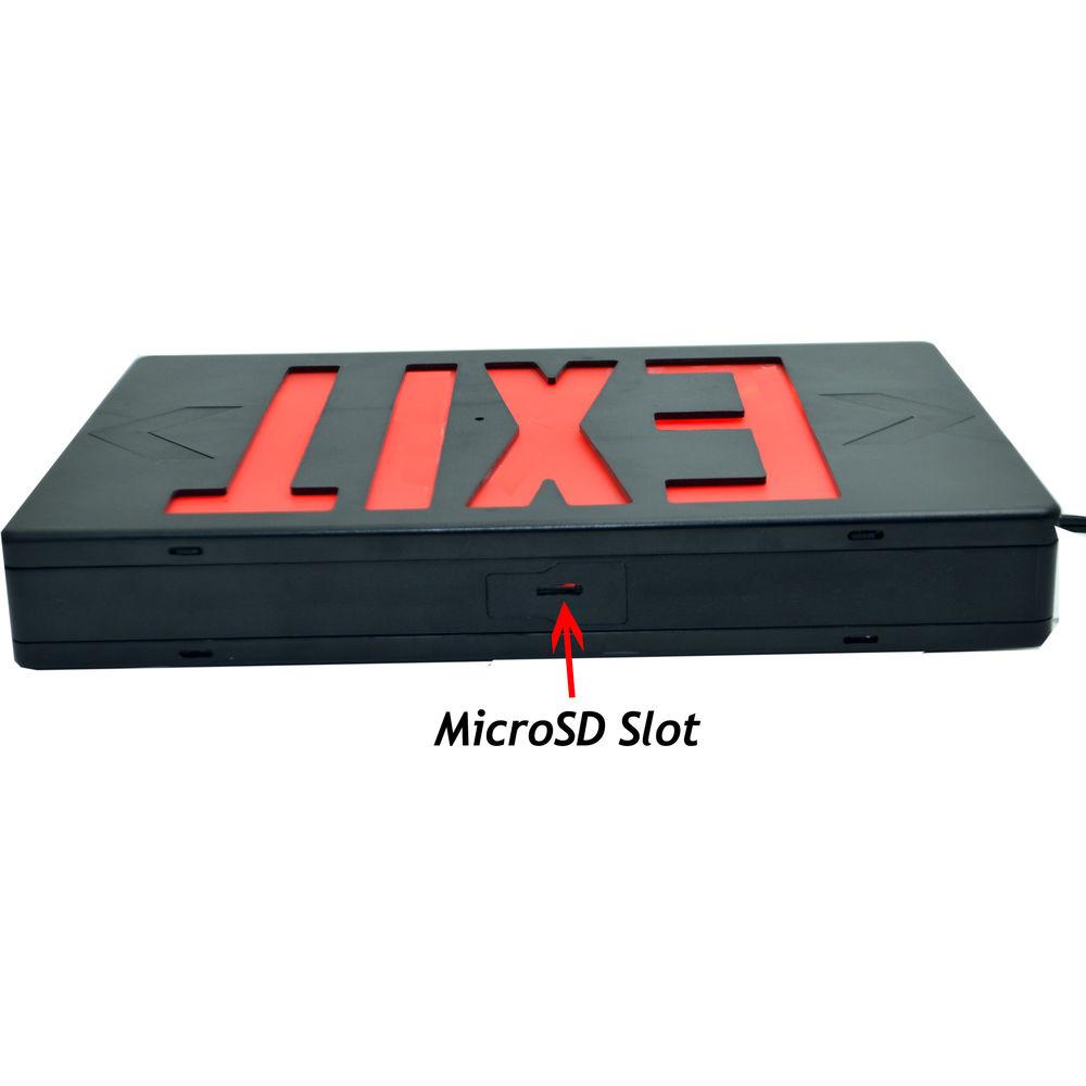 Bush Baby Hardwired Exit Sign with Covert 1080p Wi-Fi Camera