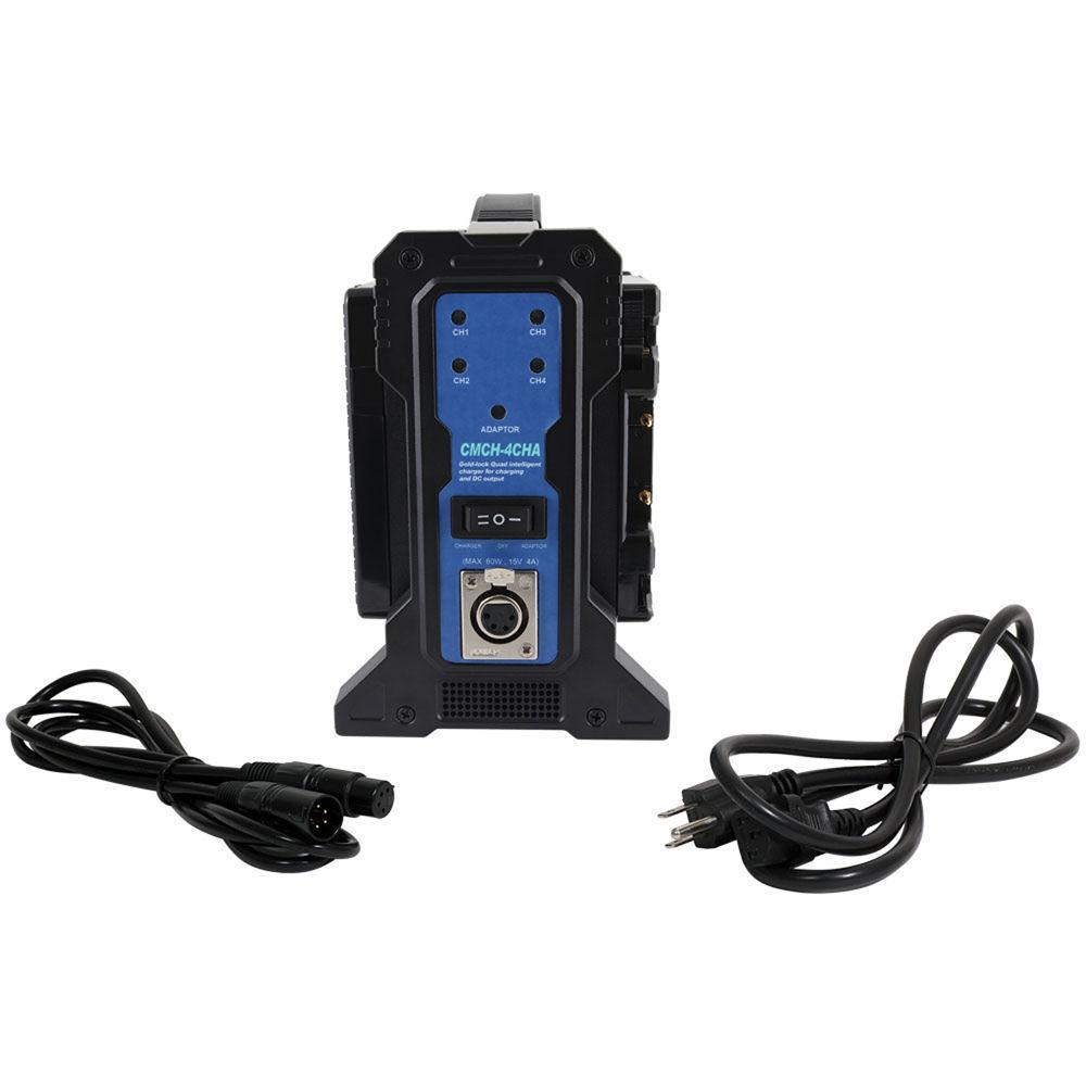 CAMLAST Charger for Four Gold Mount Batteries