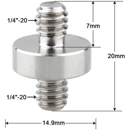 CAMVATE 1 4"-20 Male To 1 4"-20 Male Screw Adapter