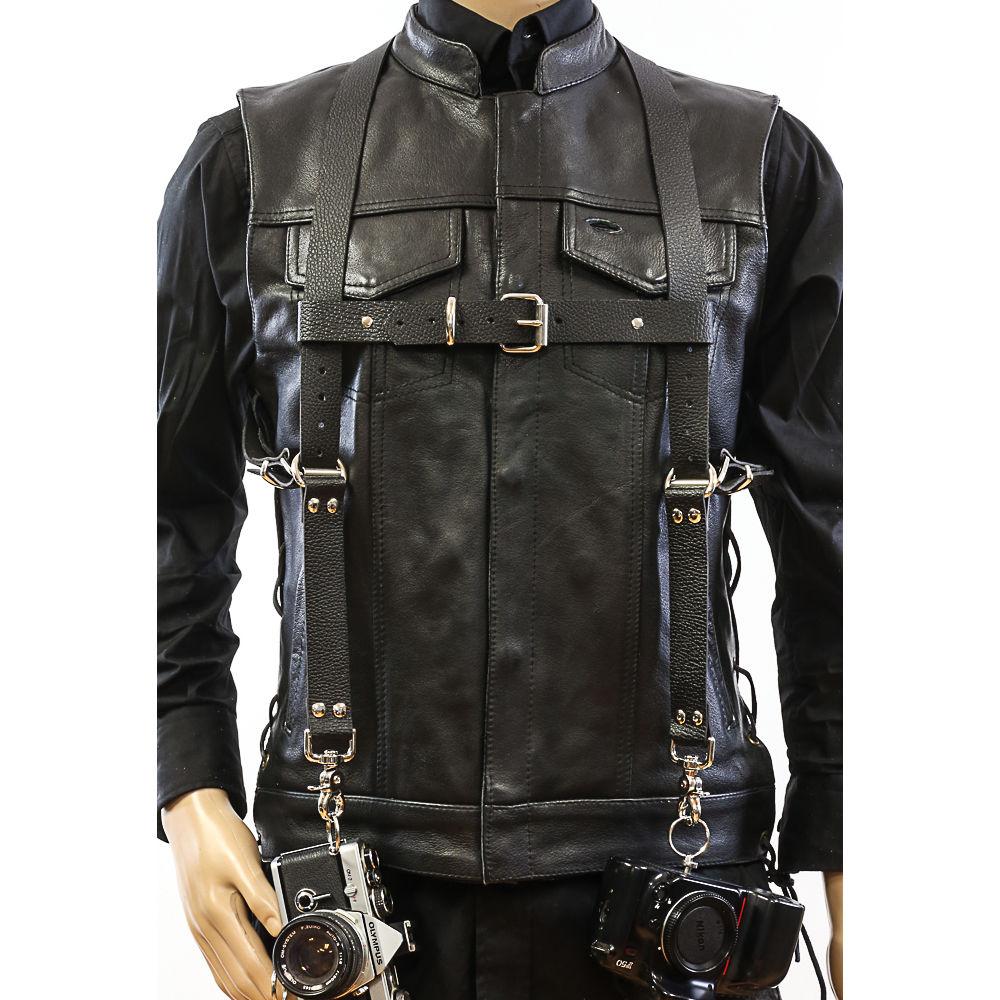 Funk Plus Ring Back Dual-Camera Water Buffalo Leather Harness with Chest Adjuster