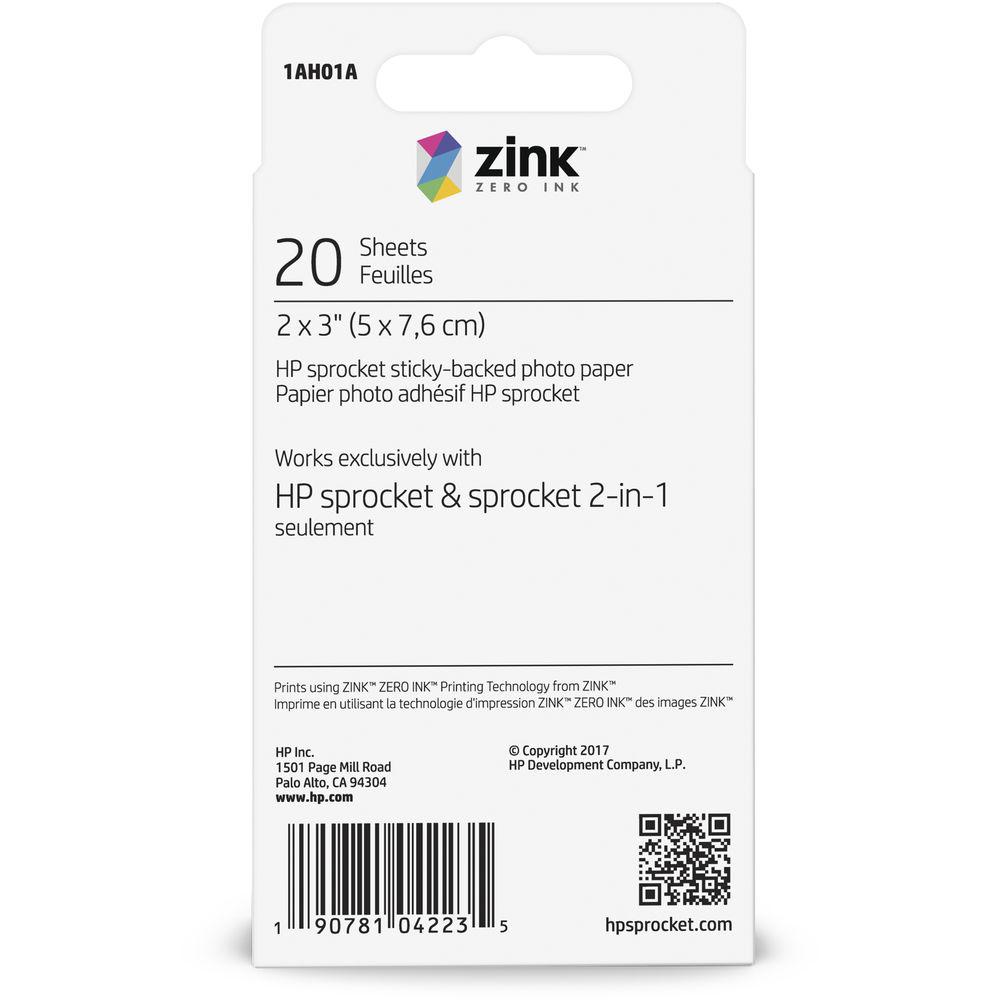 HP 2 x 3" ZINK Sticky-Backed Photo Paper
