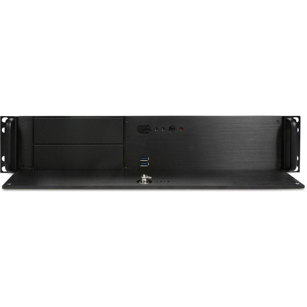 iStarUSA 2 RU 5.25" 2-Bay Compact microATX Chassis with 500W Power Supply