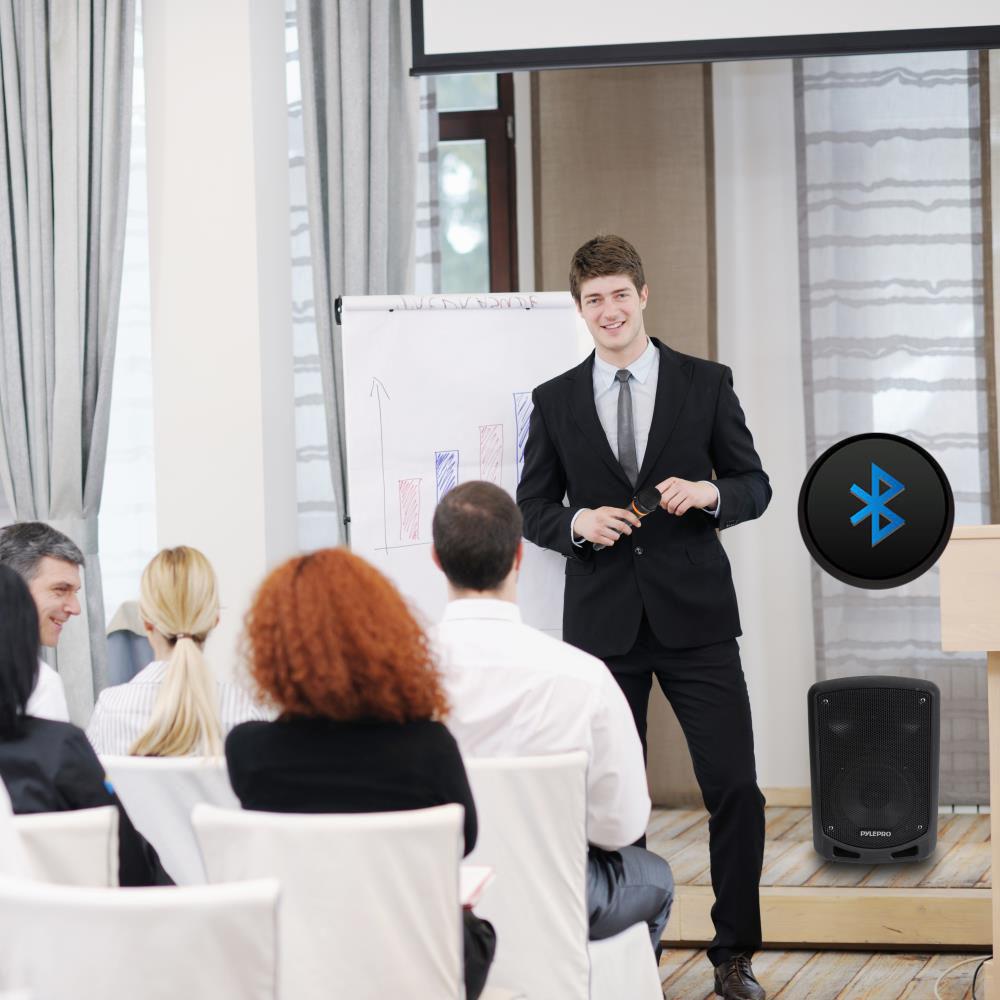 Pyle Pro PSBT65A Portable 6.5" 2-Way 600W Wireless and Bluetooth-Enabled Karaoke PA System