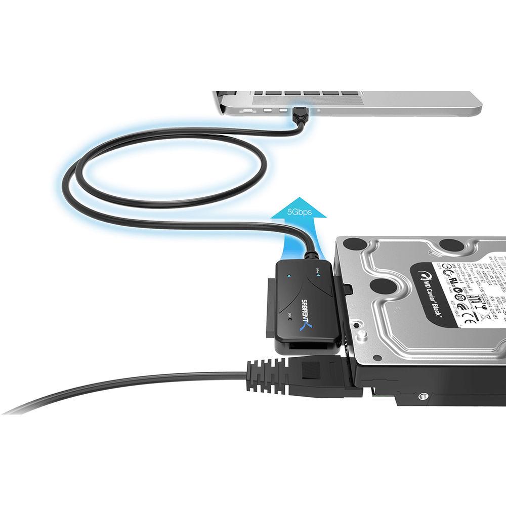 Sabrent USB 3.0 to SATA IDE 2.5 3.5 5.25" HDD Converter Cable with Power Supply