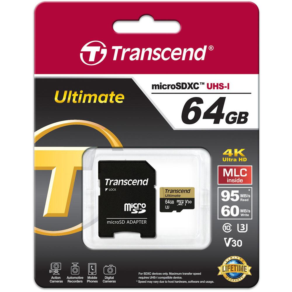 Transcend 64GB Ultimate UHS-I microSDXC Memory Card