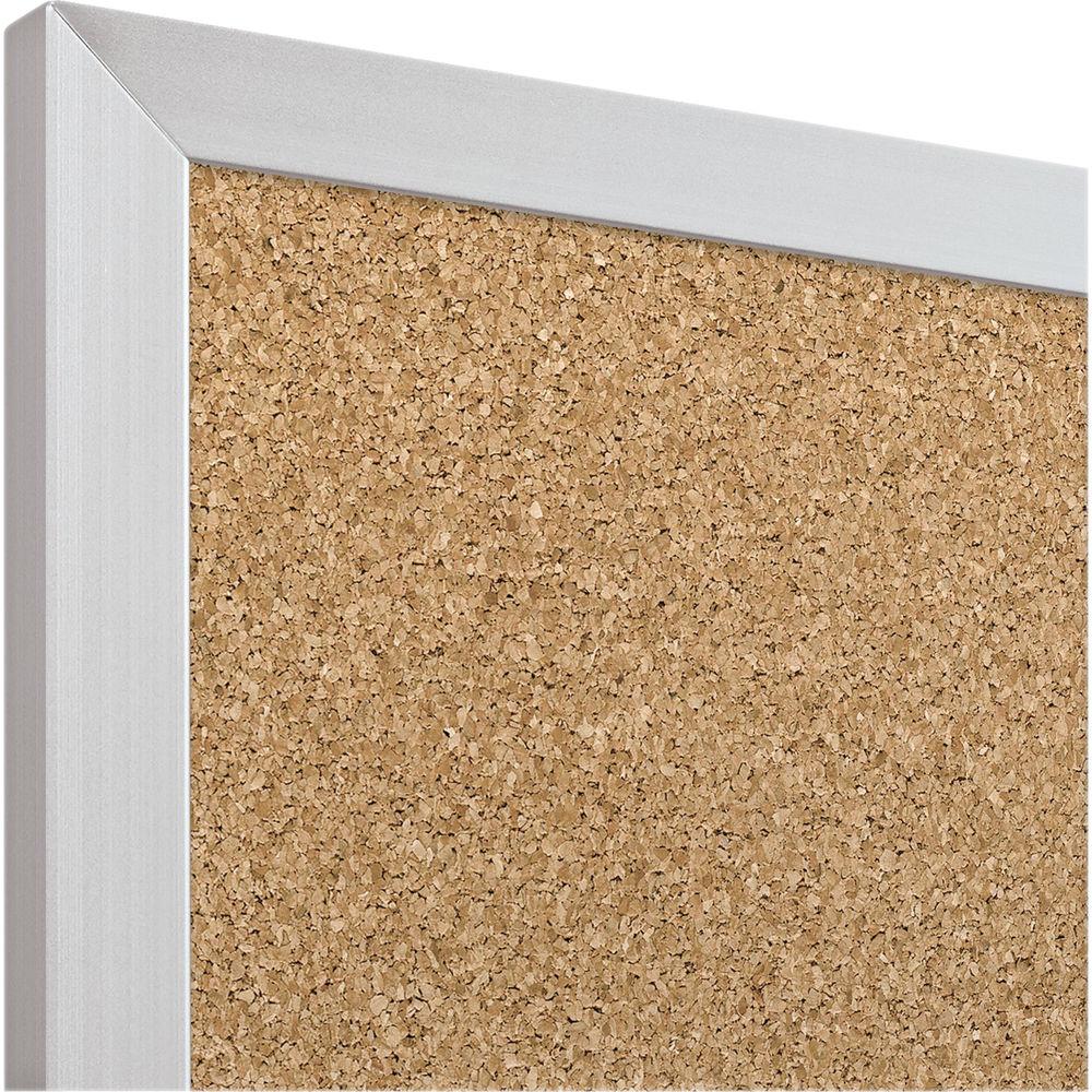 Best Rite VT Logic Natural Cork Surface Tackboard with Aluminum Trim