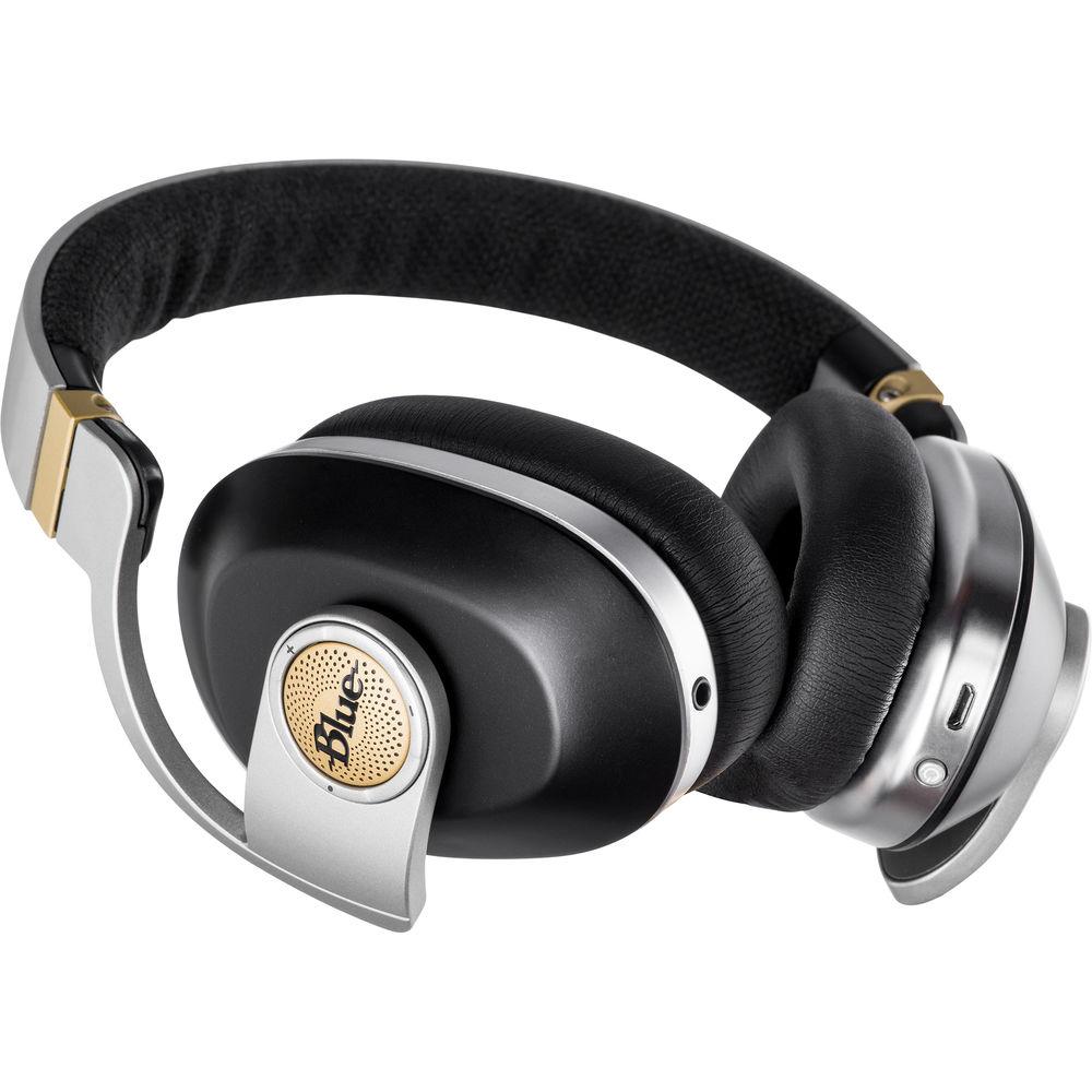 Blue Satellite Wireless Headphones with Active Noise Cancellation