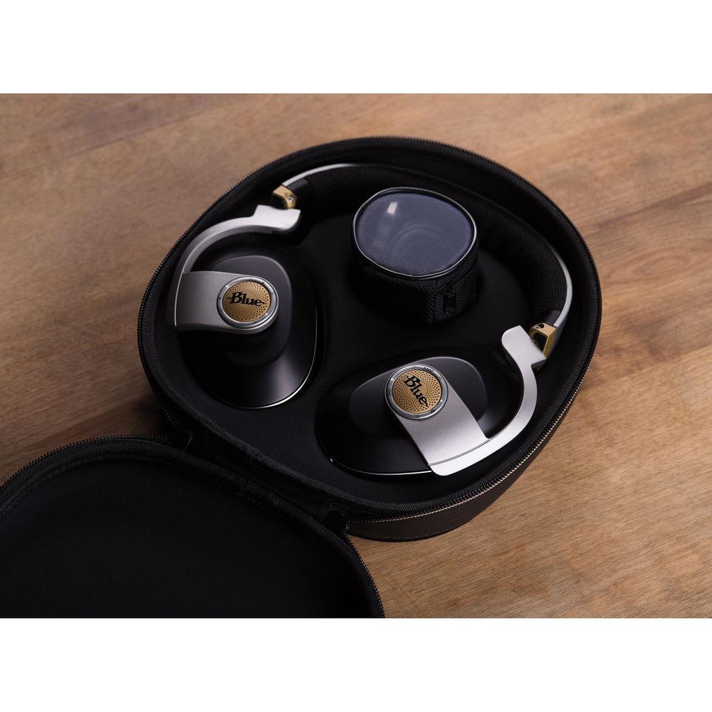 Blue Satellite Wireless Headphones with Active Noise Cancellation