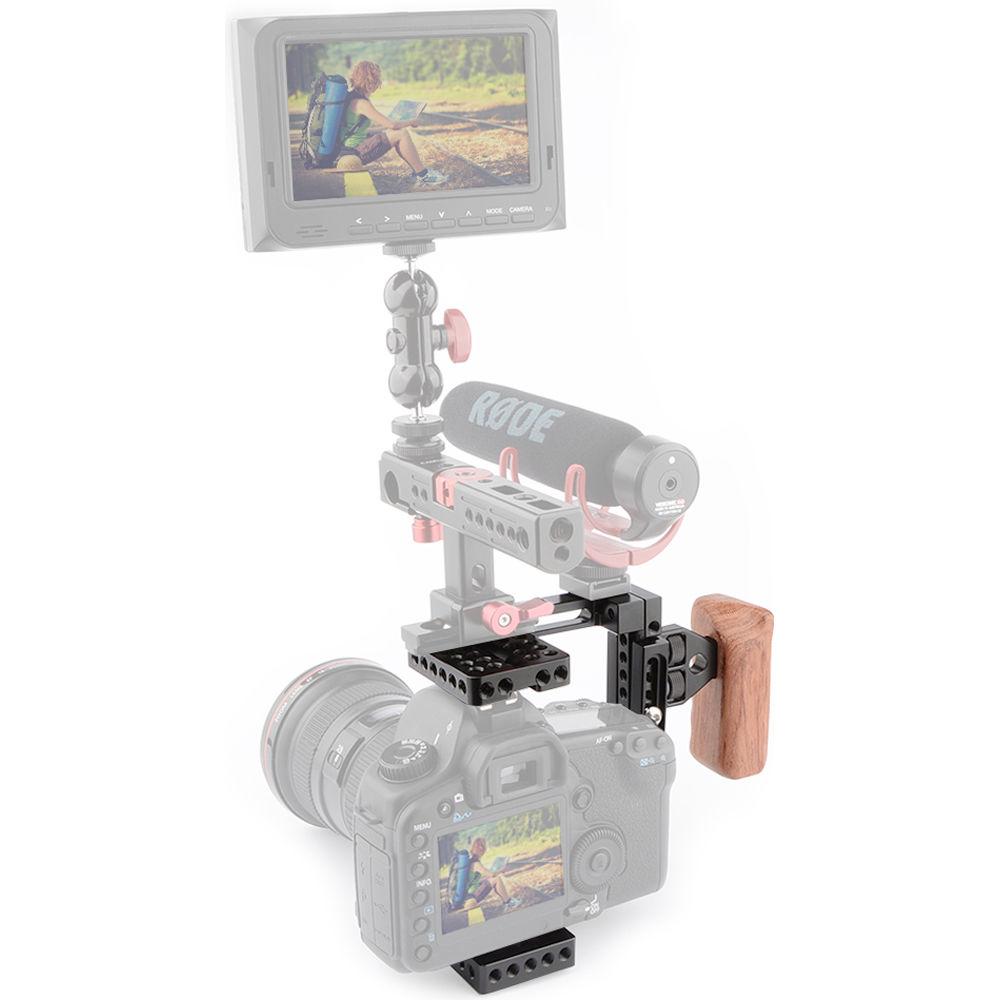 CAMVATE Dual-Use Adjustable Cage with Wooden Right Handgrip