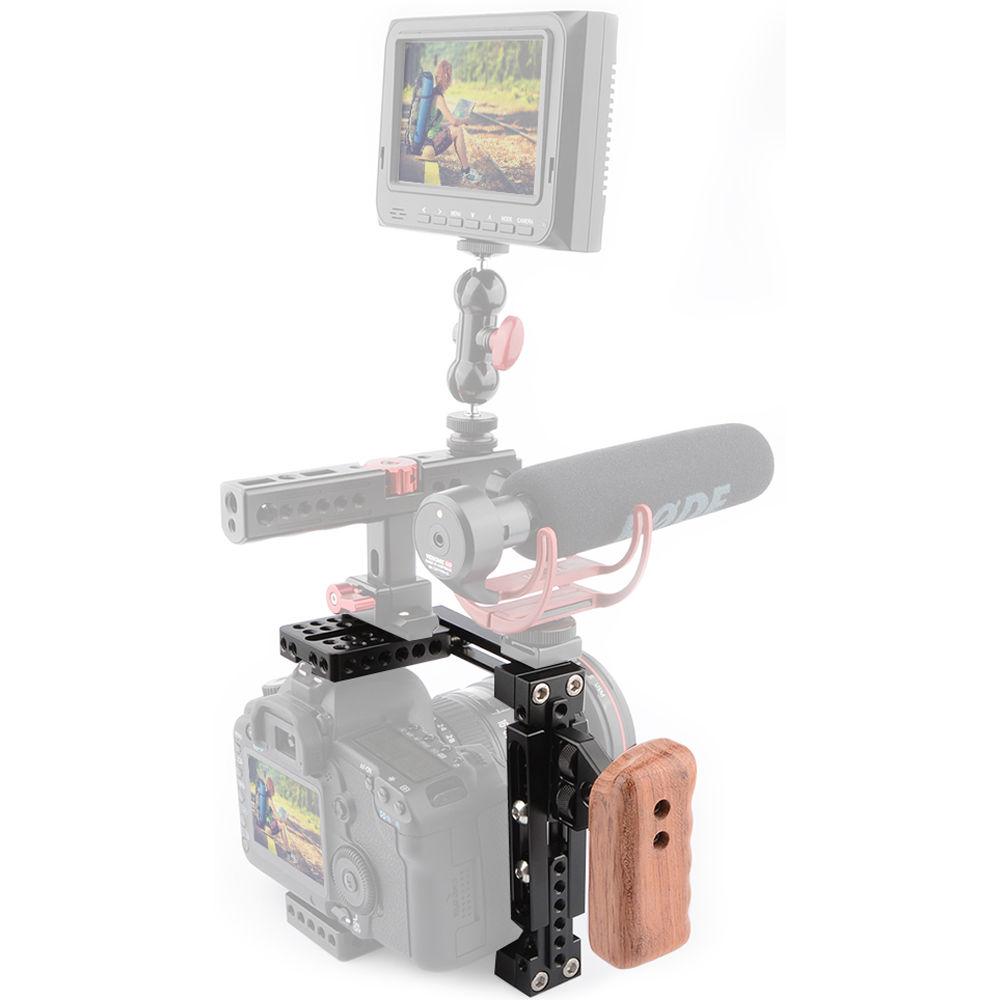 CAMVATE Dual-Use Adjustable Cage with Wooden Right Handgrip