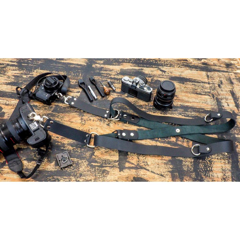 Funk Plus Cowhide Leather Snap Back Harness with 1.5" Wide Straps and D-Rings