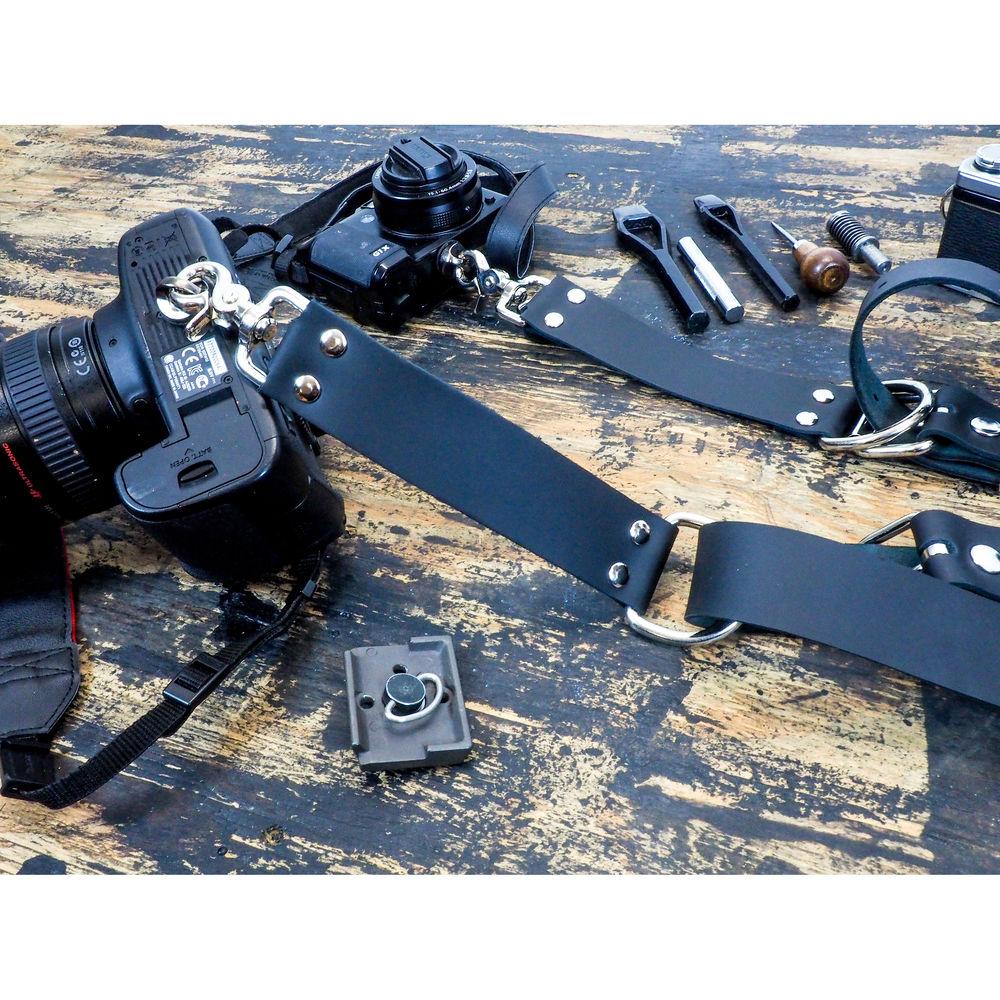 Funk Plus Cowhide Leather Snap Back Harness with 1.5" Wide Straps and D-Rings