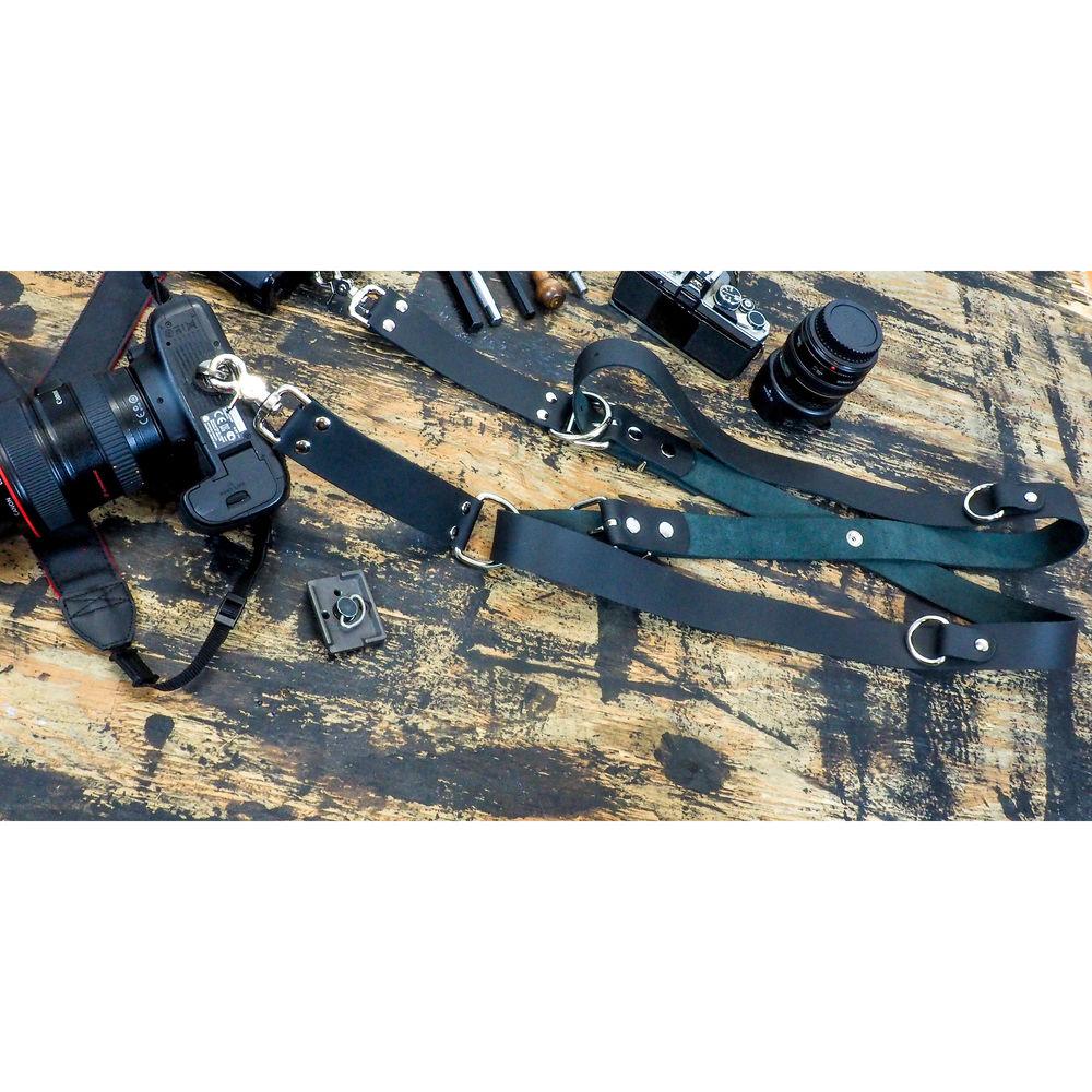 Funk Plus Cowhide Leather Snap Back Harness with 1.5" Wide Straps and D-Rings