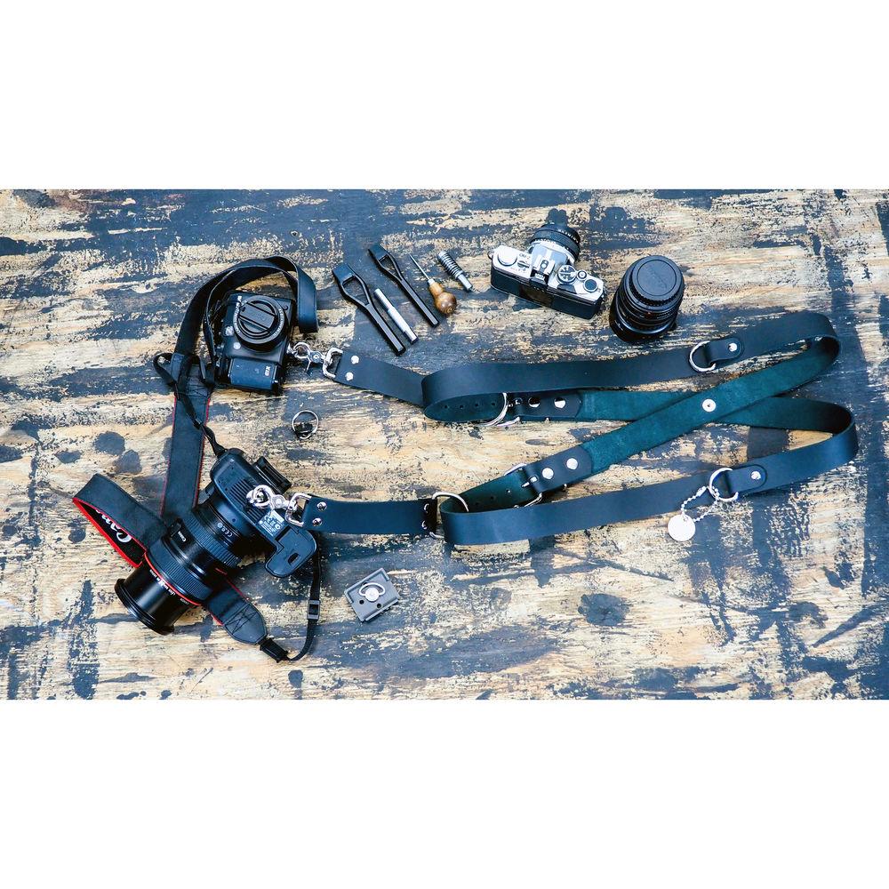 Funk Plus Cowhide Leather Snap Back Harness with 1.5" Wide Straps and D-Rings