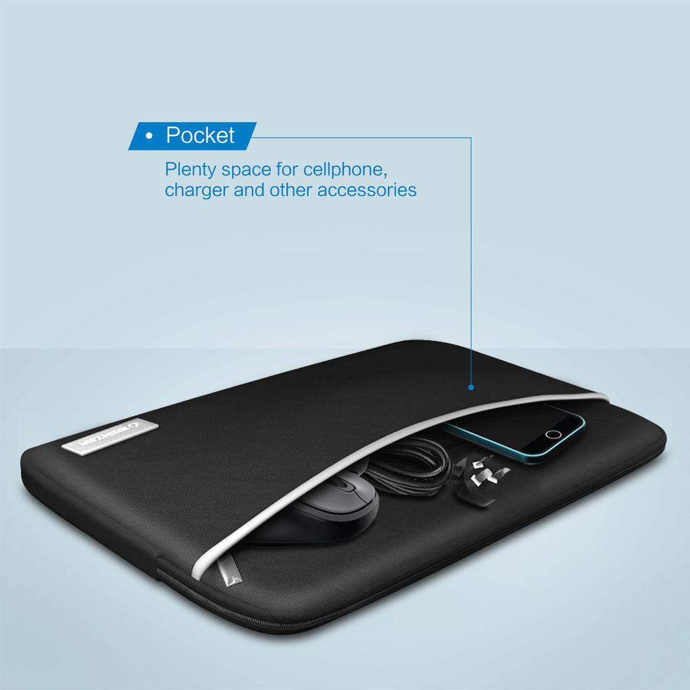 iBenzer 13.3" Neoprene Protective Laptop Sleeve with Accessory Pocket