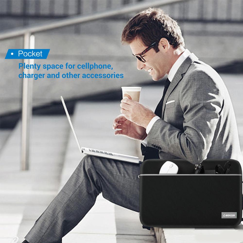 iBenzer 13.3" Neoprene Protective Laptop Sleeve with Accessory Pocket