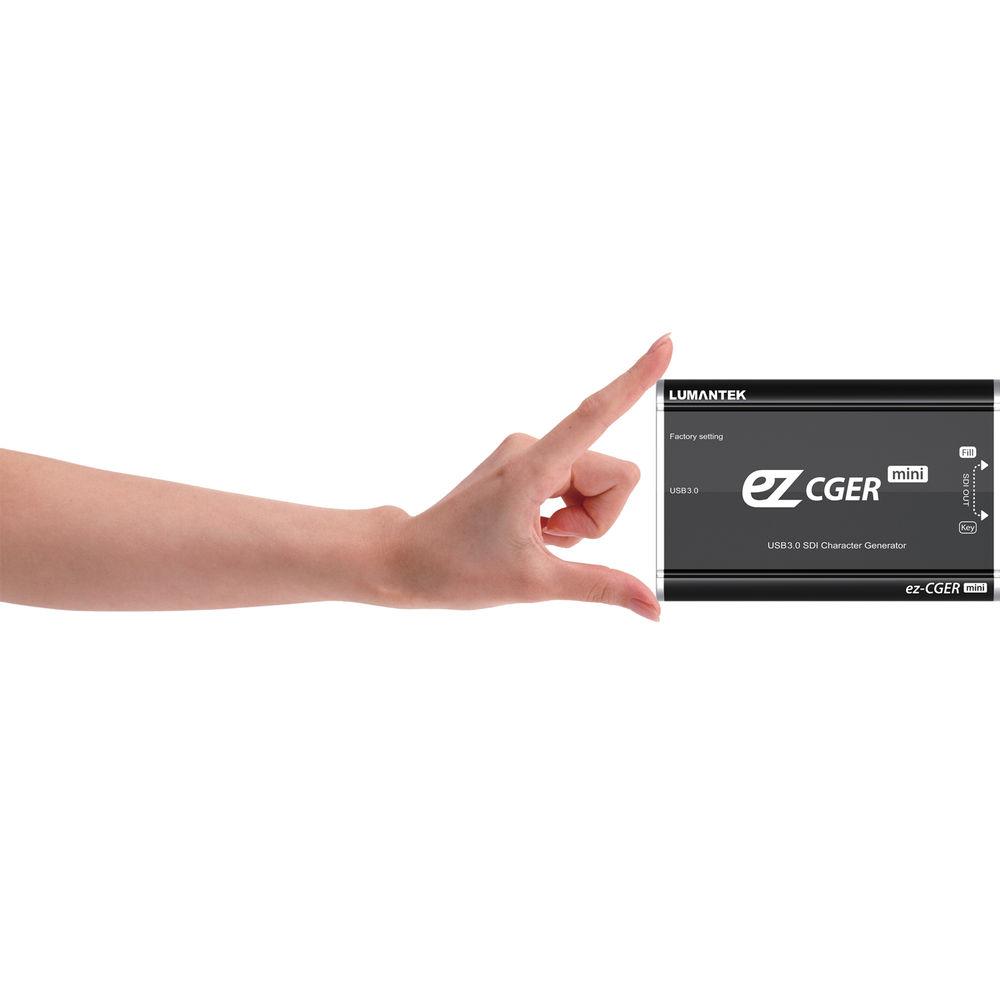Lumantek ez-CGER mini Live HD-SDI USB Fill Key and CG Generator with CGER Software, Lumantek, ez-CGER, mini, Live, HD-SDI, USB, Fill, Key, CG, Generator, with, CGER, Software