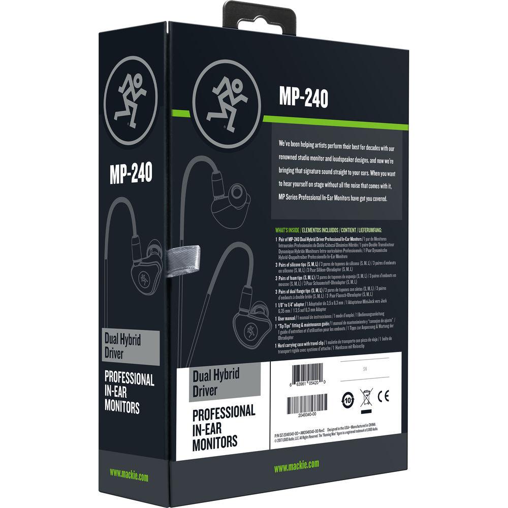 Mackie MP-240 Hybrid Dual Driver In-Ear Headphones