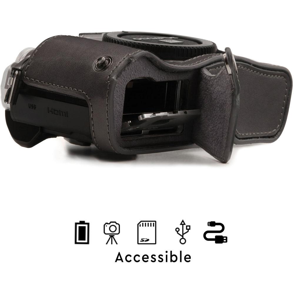 MegaGear Ever Ready Half Case and Strap for Olympus OM-D E-M10 Mark III