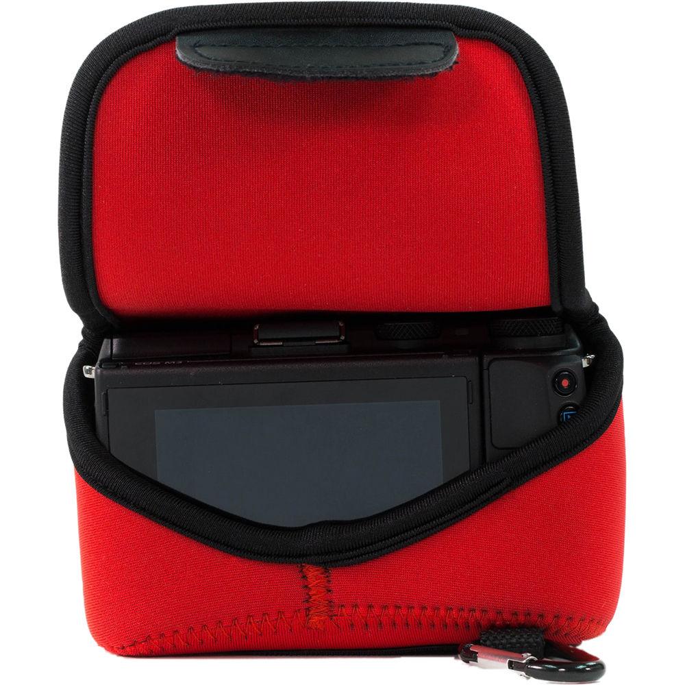 MegaGear MG1074 Ultra Light Neoprene Case with Carabiner for Olympus OM-D E-M1 Mark II with 12-40mm