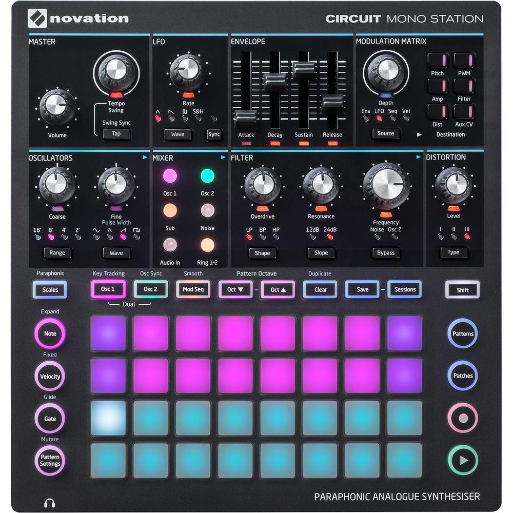 Novation Circuit Mono Station Paraphonic Analog Synthesizer and Sequencer, Novation, Circuit, Mono, Station, Paraphonic, Analog, Synthesizer, Sequencer