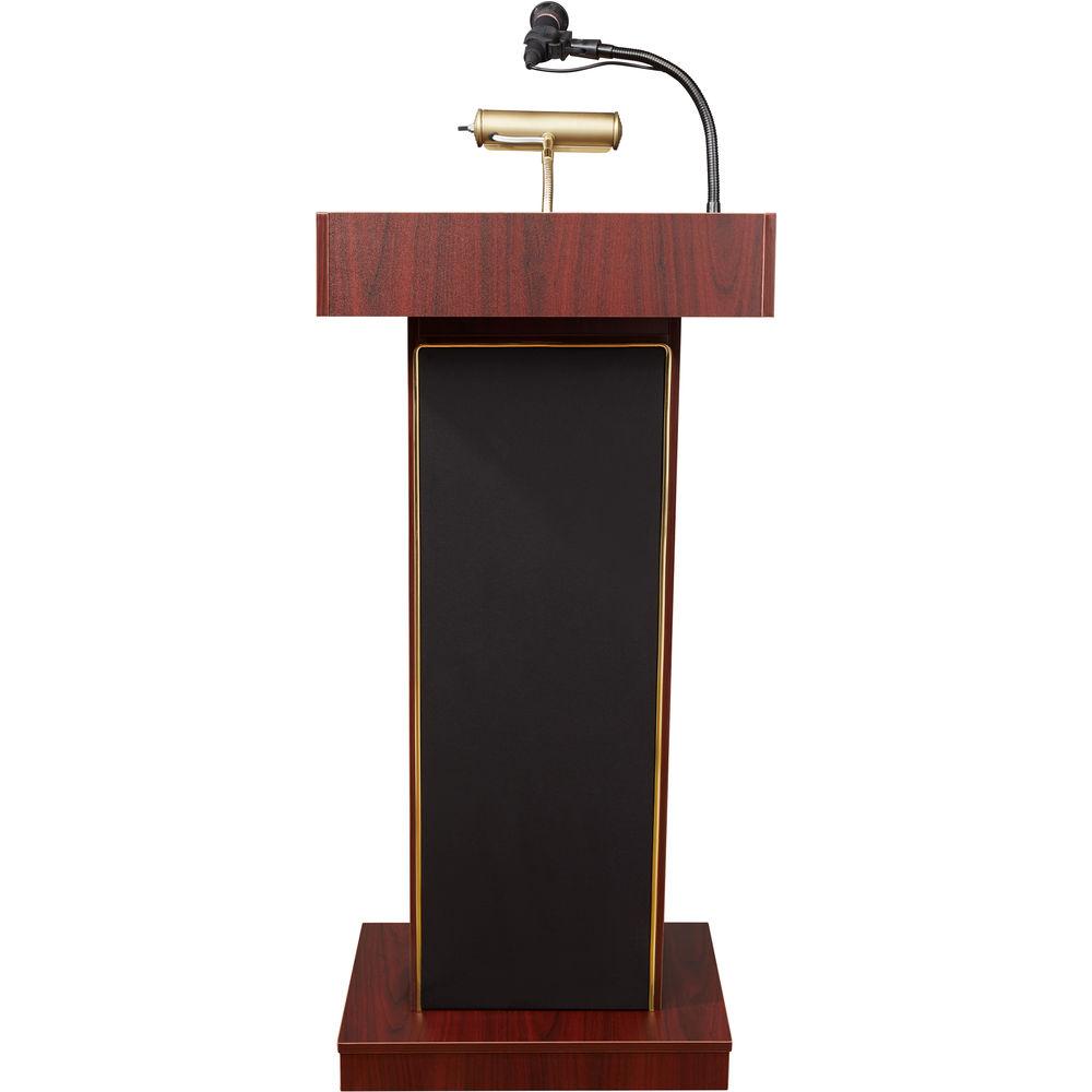 Oklahoma Sound The Orator Lectern with Rechargeable Battery & Tie Clip Wireless Lavalier Mic