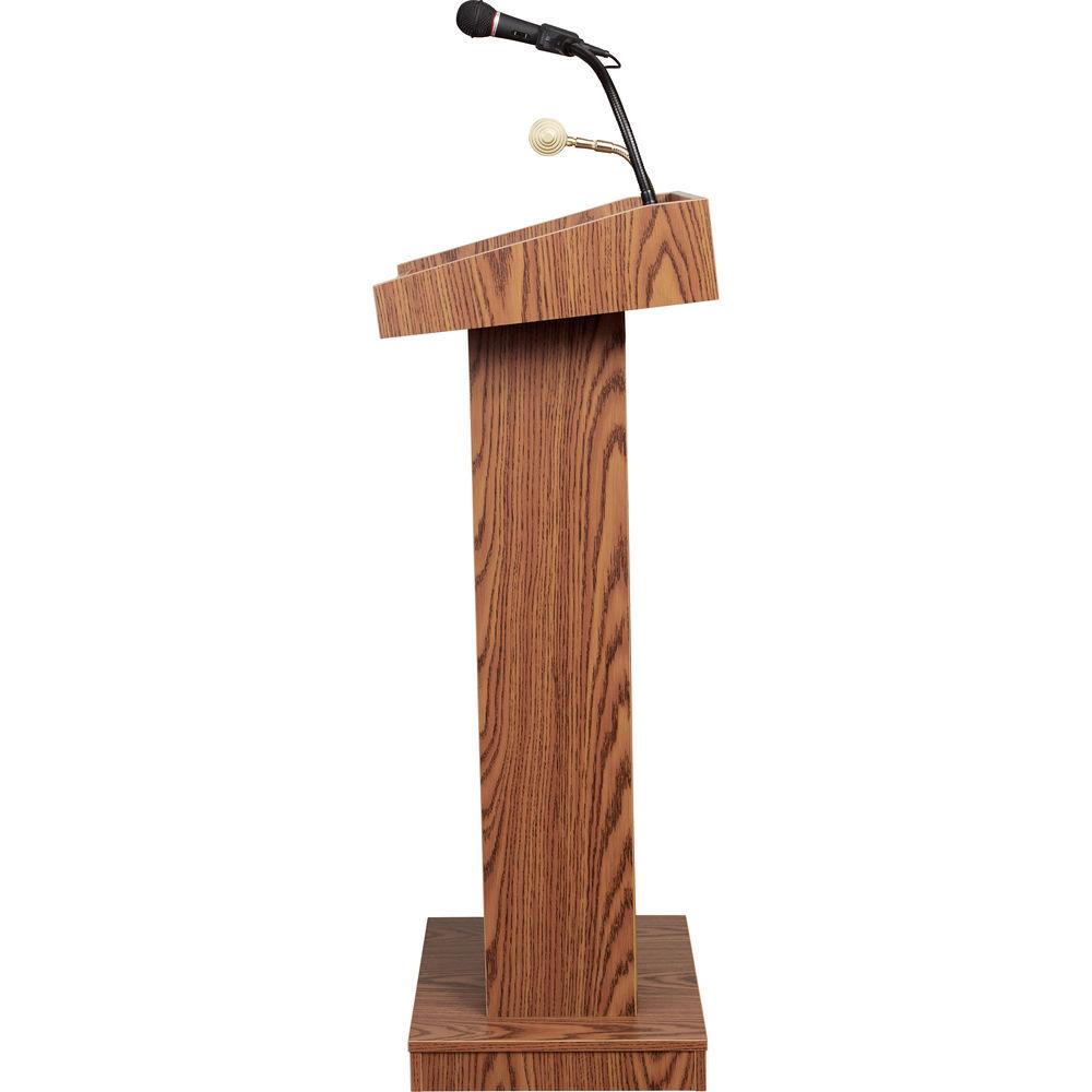 Oklahoma Sound The Orator Lectern with Rechargeable Battery & Tie Clip Wireless Lavalier Mic