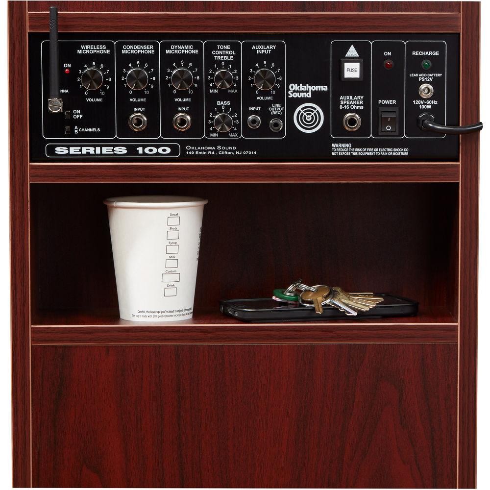 Oklahoma Sound The Orator Lectern with Rechargeable Battery & Wireless Headset Mic