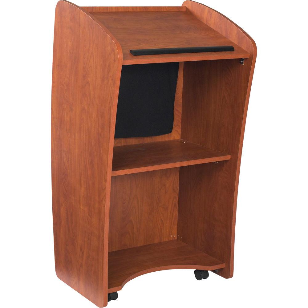 Oklahoma Sound The Vision Lectern with Sound, Screen, Rechargeable Battery & Handheld Wireless Mic