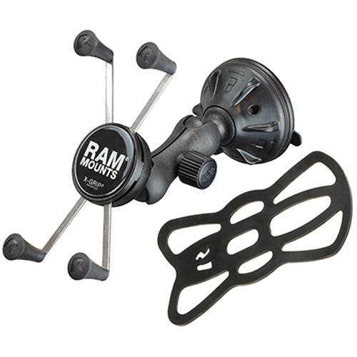 RAM MOUNTS Composite Twist Lock Suction Cup Mount with Universal X-Grip Large Phone Holder