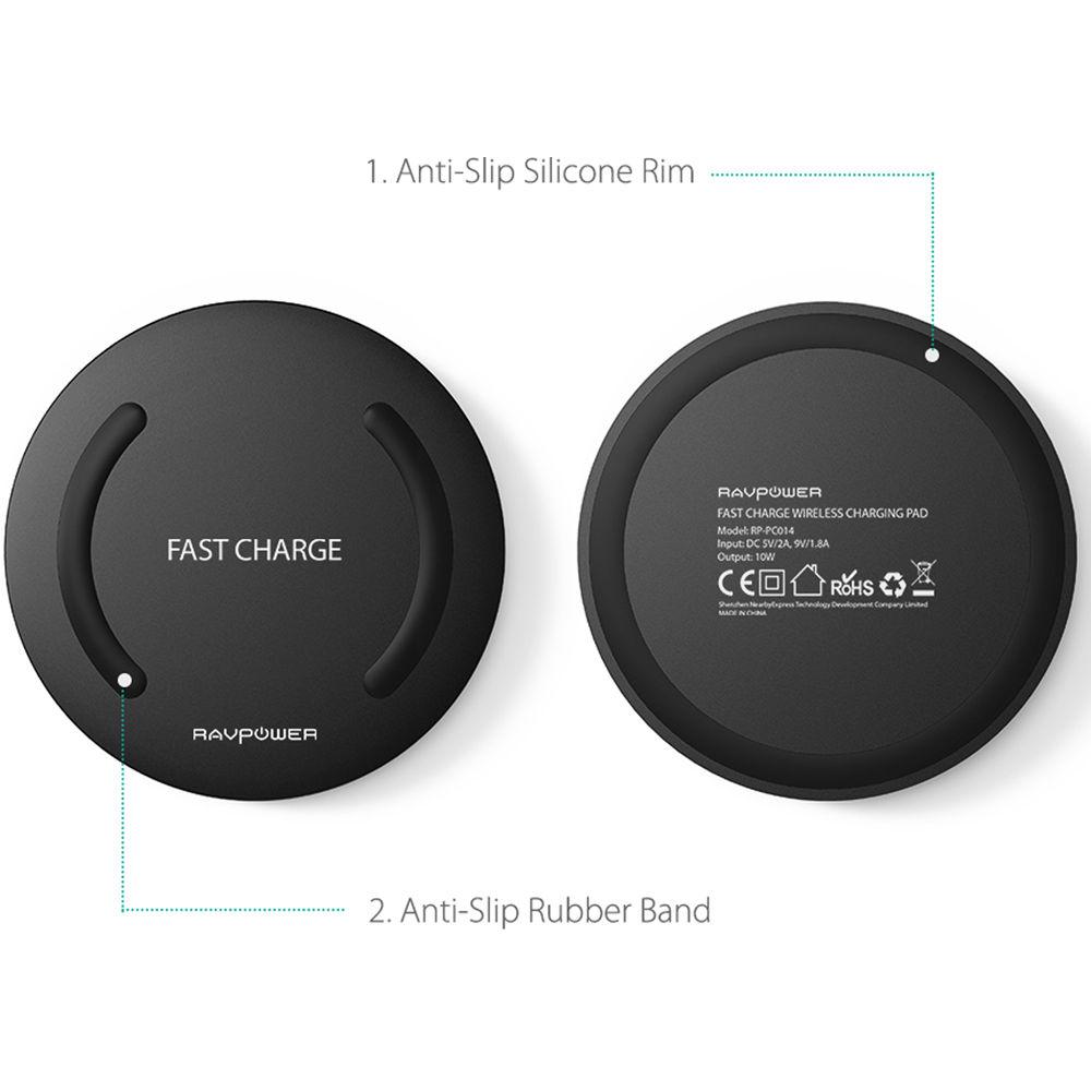 RAVPower Qi-Compatible Wireless Fast Charging Pad