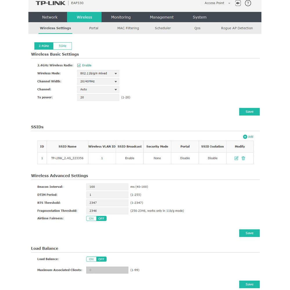 TP-Link EAP225 Wireless-AC1200 Dual-Band Gigabit Ceiling Mount Access Point
