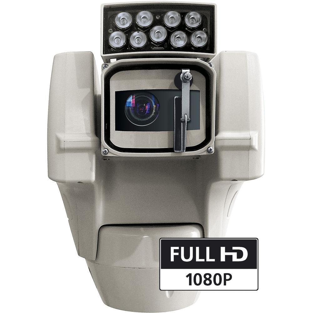 Videotec Ulisse Compact Delux 1080p Network PTZ Camera with NV and 30 LED Illuminator White Light