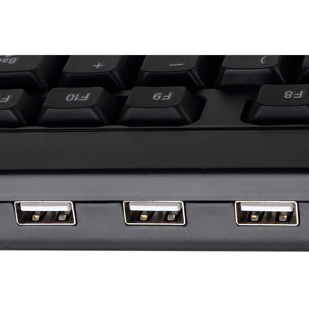 Adesso EasyTouch 132 Multimedia Keyboard With 3-Port USB Hub, Adesso, EasyTouch, 132, Multimedia, Keyboard, With, 3-Port, USB, Hub