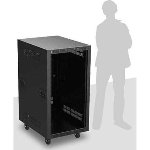 Atlas Sound 30" Deep, 21-Rack Unit Mobile Equipment Rack Includes Casters, And Side Handles