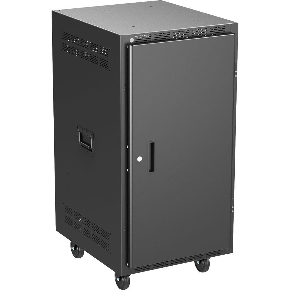 Atlas Sound 30" Deep, 21-Rack Unit Mobile Equipment Rack Includes Casters, And Side Handles